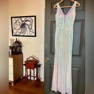 NWT iridescent evening gown